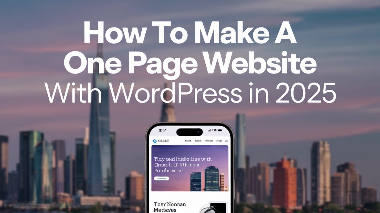 Make a One-Page Website with WordPress