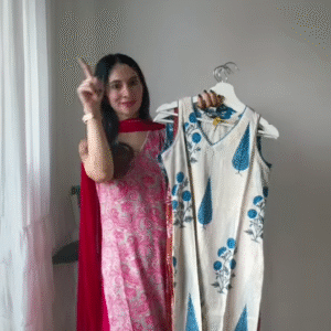 Sleeveless Floral Ethnic Set – Cool & Breezy Festive Look (Multi Color Available) 🌿