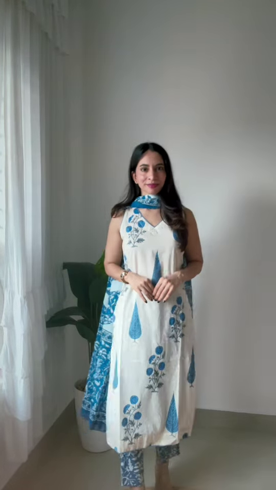 Sleeveless Floral Ethnic Set β Cool & Breezy Festive Look (Multi Color Available) πΏ - Image 3