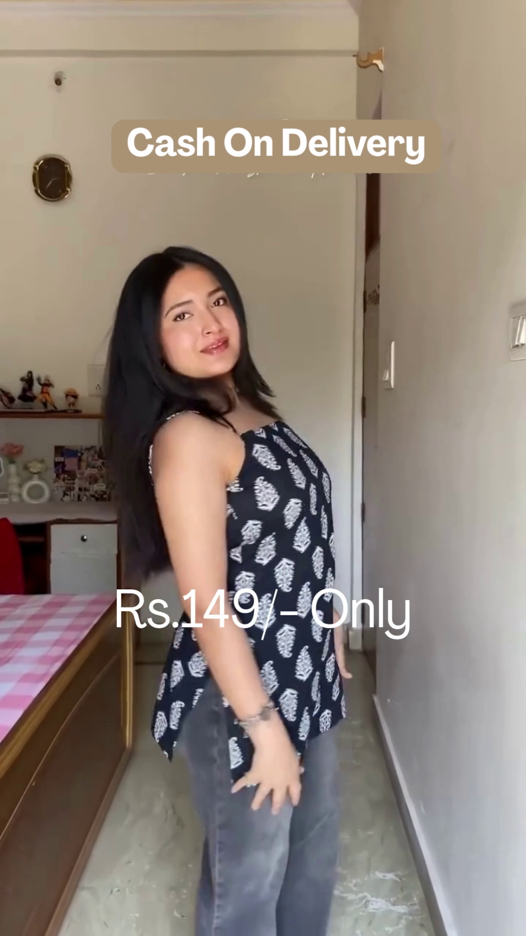 Trendy Sleeveless Printed Cotton Camisole Top with Boho Leaf Motif – Lightweight Summer Wear for Casual & Daily Styling - Image 4