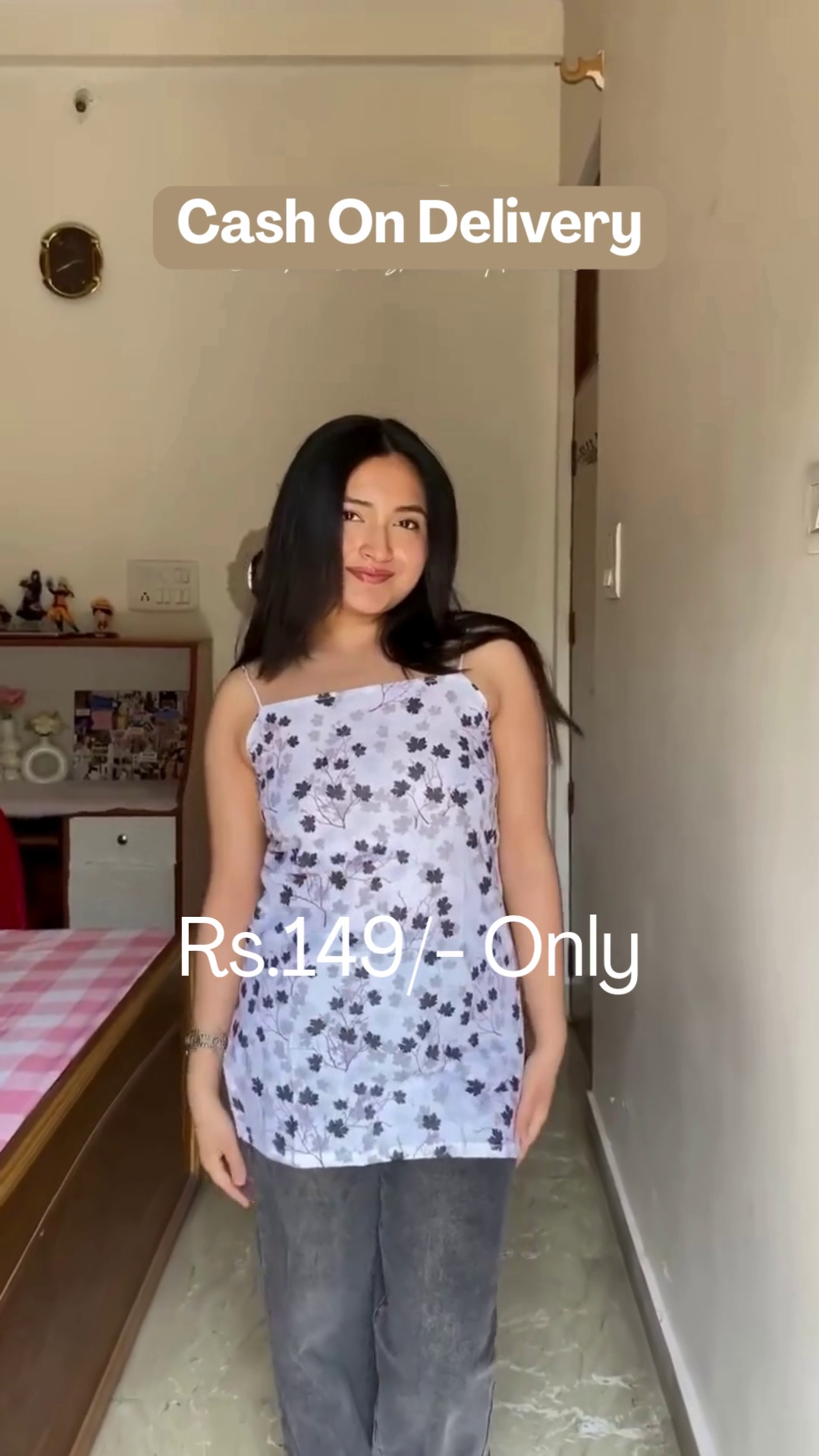 Trendy Sleeveless Printed Cotton Camisole Top with Boho Leaf Motif – Lightweight Summer Wear for Casual & Daily Styling - Image 6