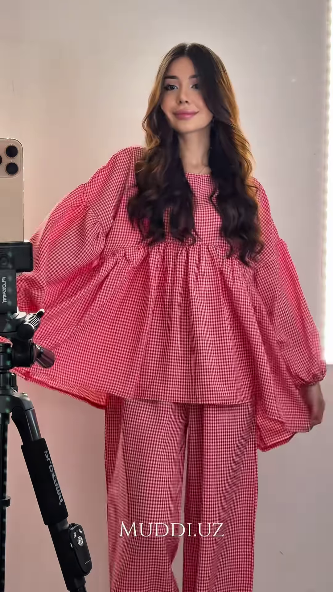 Red & White Gingham Co-ord Set