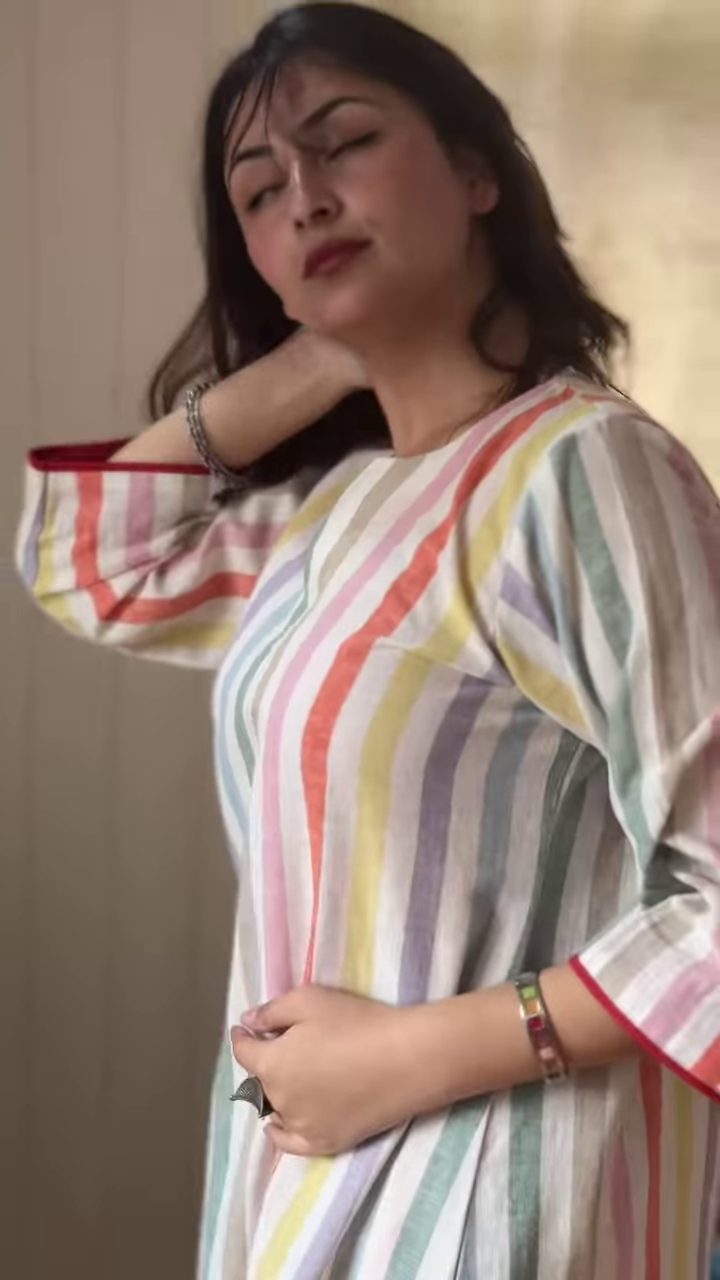 Multicolor Striped Cotton Co-Ord Set - Image 2