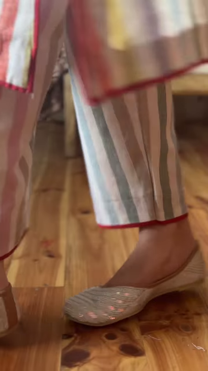 Multicolor Striped Cotton Co-Ord Set - Image 4